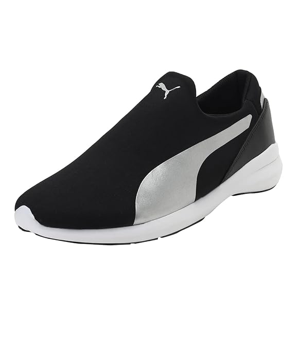 PUMA Men’s Jedi Slip-On Sneakers – Black & Silver | Minimalist Street Comfort