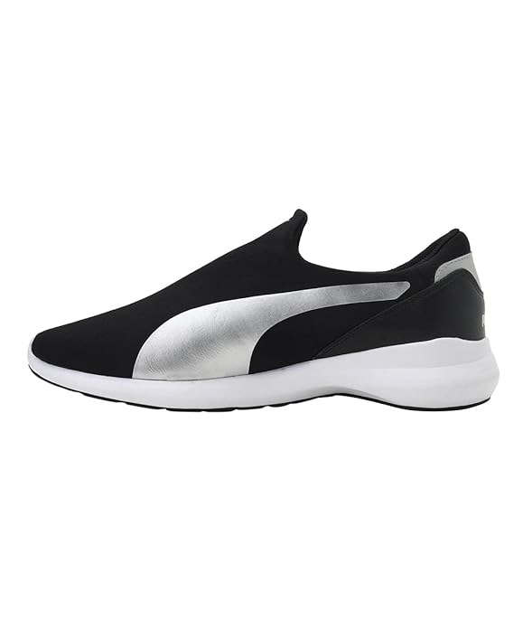PUMA Men’s Jedi Slip-On Sneakers – Black & Silver | Minimalist Street Comfort