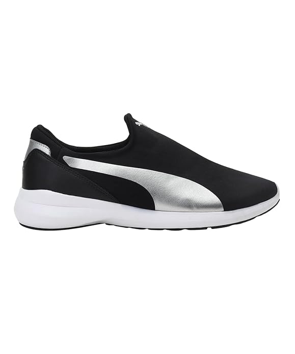 PUMA Men’s Jedi Slip-On Sneakers – Black & Silver | Minimalist Street Comfort