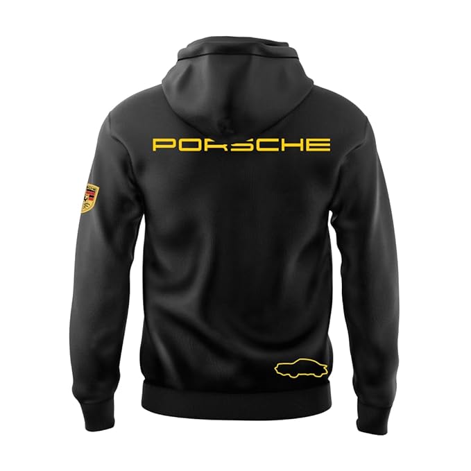 TRNDY Unisex Car Enthusiast Hoodie – Black | 100% Cotton | Oversized Motorsport Drop