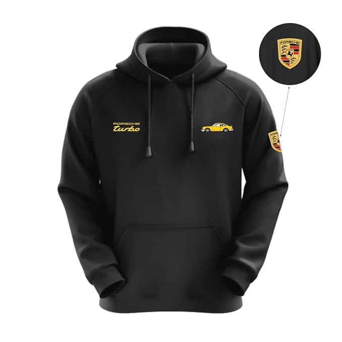 TRNDY Unisex Car Enthusiast Hoodie – Black | 100% Cotton | Oversized Motorsport Drop