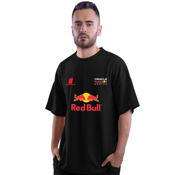 TRNDY Max Verstappen 2021 World Champion Oversized T-Shirt – Black | 100% Cotton F1 Fan Edition