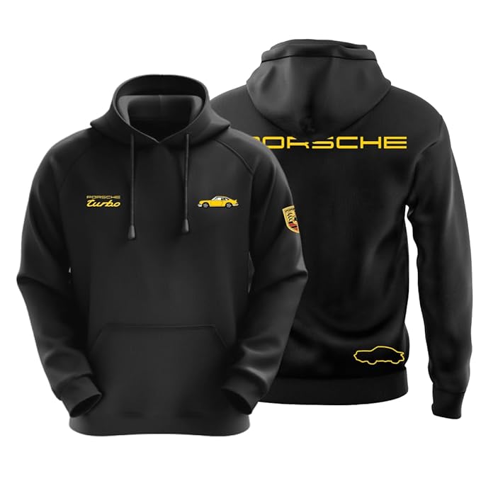 TRNDY Unisex Car Enthusiast Hoodie – Black | 100% Cotton | Oversized Motorsport Drop