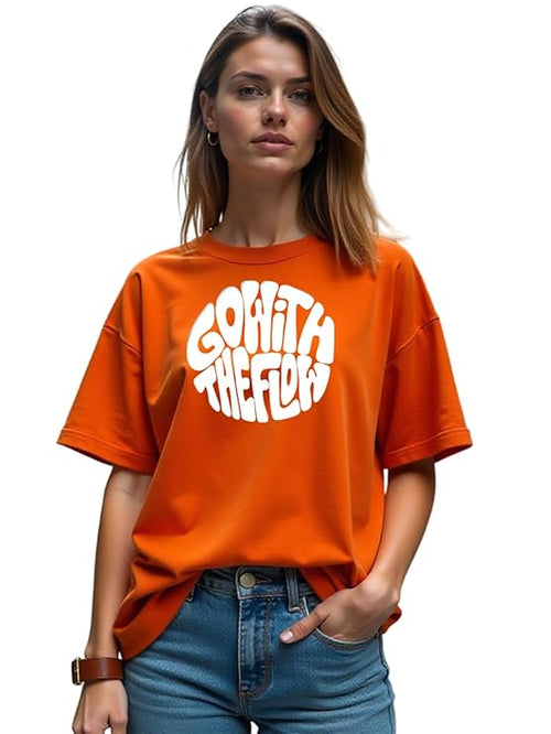 Diversify Women’s Oversized Graphic Tee – Drop Shoulder | Cotton Blend | Crew Neck Street Fit