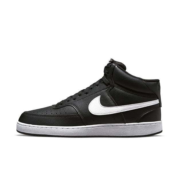 Nike Men’s Court Vision Mid NN Sneakers – Leather Build | Everyday Comfort Meets Retro Court Style
