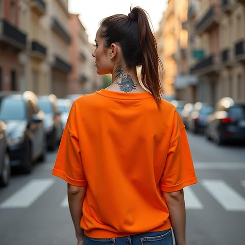 Diversify Women’s Oversized Graphic Tee – Drop Shoulder | Cotton Blend | Crew Neck Street Fit