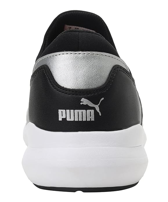 PUMA Men’s Jedi Slip-On Sneakers – Black & Silver | Minimalist Street Comfort