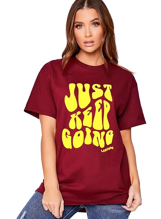 LEOTUDE Women’s Oversized Printed T-Shirt – Cotton Blend | Half Sleeve | Streetwear Fit