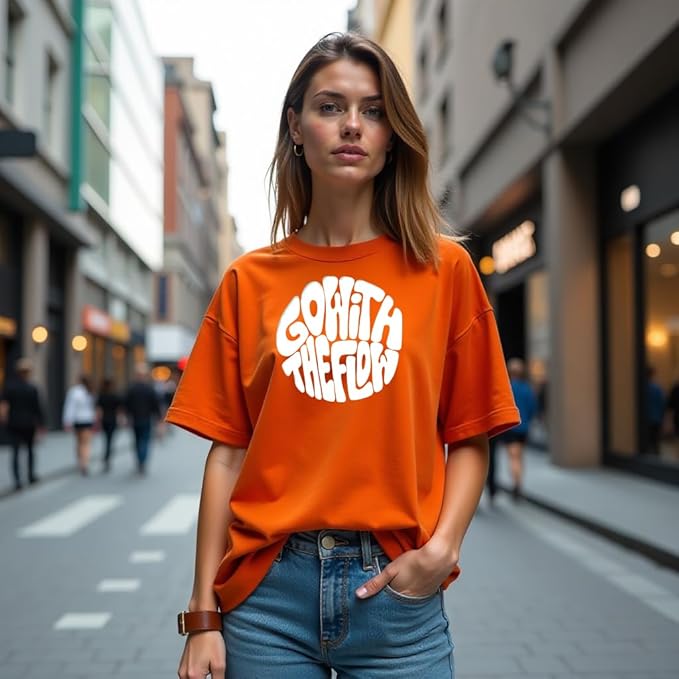 Diversify Women’s Oversized Graphic Tee – Drop Shoulder | Cotton Blend | Crew Neck Street Fit