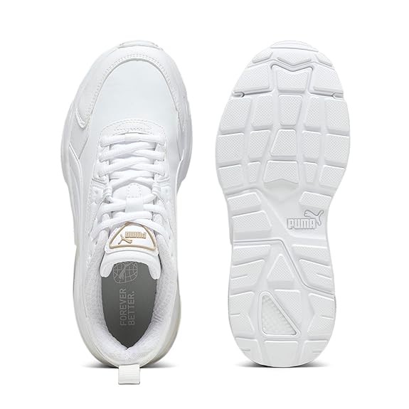 PUMA Vis2k SL Unisex Sneakers – White/Gold | Retro-Futuristic Street Style