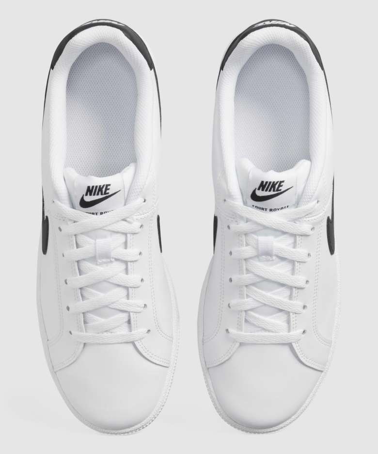 LuxeKicks™ | Nike Court Royale Sneakers – White PU Edition