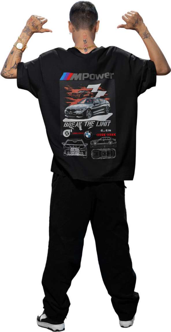 BMW-Inspired Oversized Tee | Bold Print. Chill Fit.