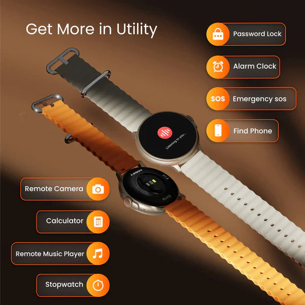 Wise Rush Smartwatch – LucidDisplay™, BT Calling, 100+ Sports Modes