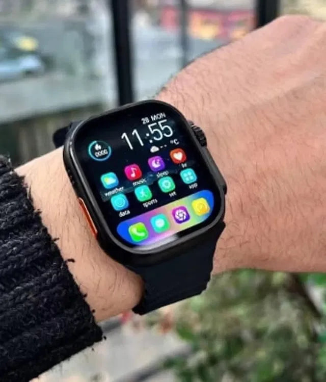 Smart T800 Ultra Smartwatch 1.99" Series 8 HD Display – Orange | Bluetooth Calling, Fitness Tracker, Voice Assistant | Compatible with iOS & Android