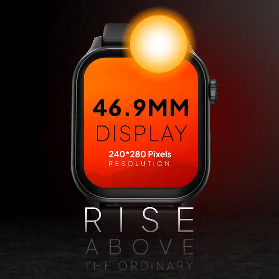 Fire-Boltt Rise 1.85” Smartwatch — Bluetooth Calling, Metal Body, Rotating Crown, 123 Sports Modes