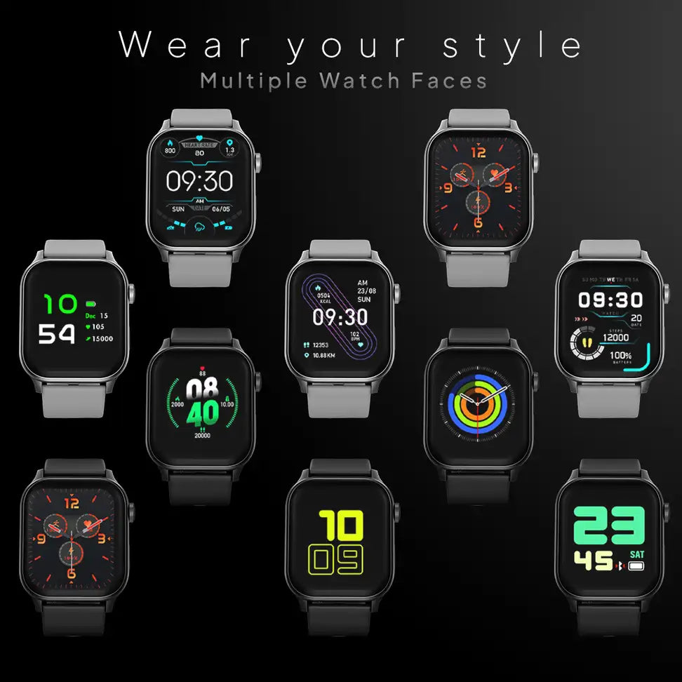 Fire-Boltt Rise 1.85” Smartwatch — Bluetooth Calling, Metal Body, Rotating Crown, 123 Sports Modes