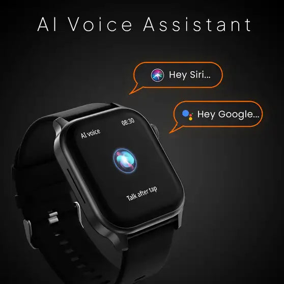 Fire-Boltt Rise 1.85” Smartwatch — Bluetooth Calling, Metal Body, Rotating Crown, 123 Sports Modes