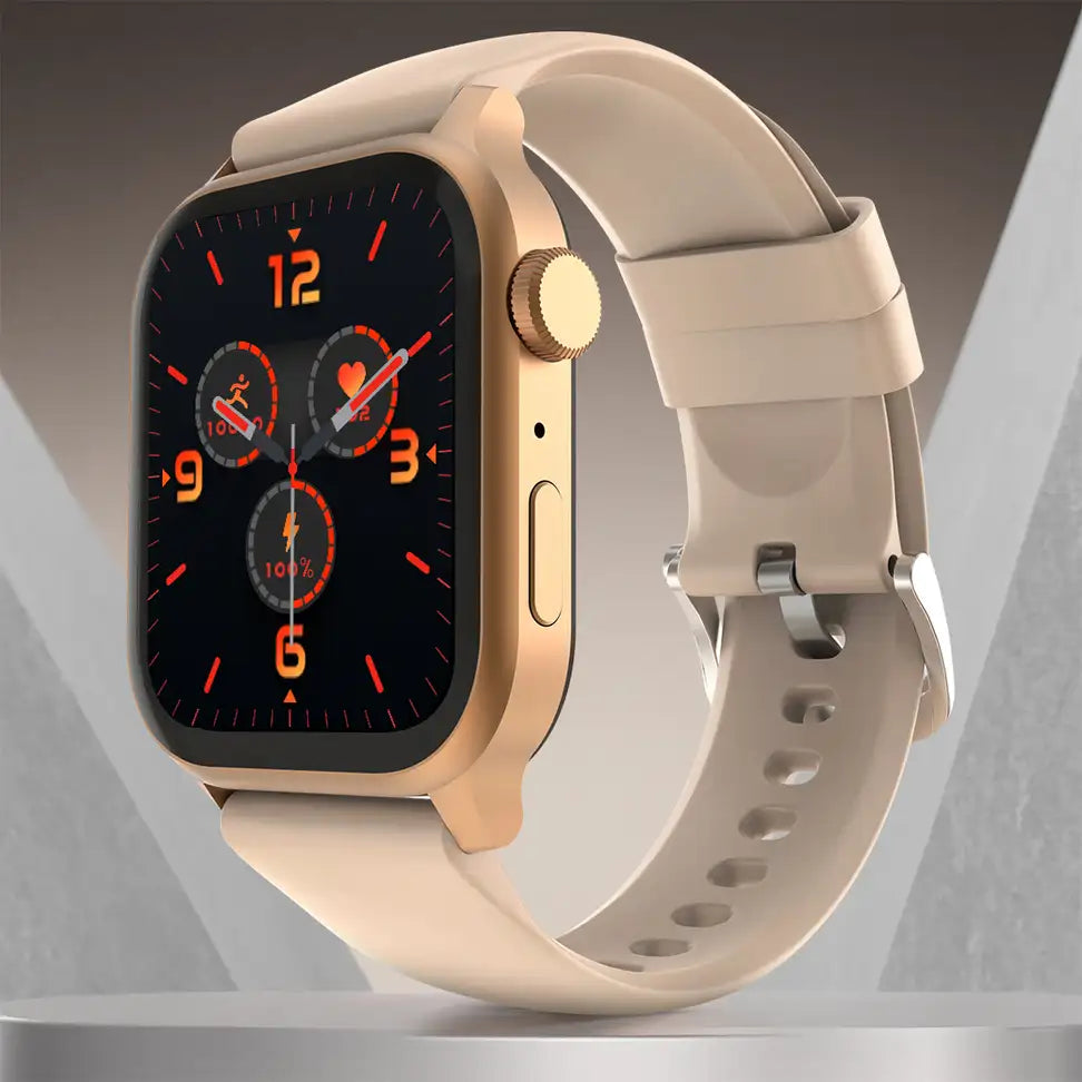 Fire-Boltt Rise 1.85” Smartwatch — Bluetooth Calling, Metal Body, Rotating Crown, 123 Sports Modes
